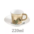 Creative Leopard Anamorphic Cup Mirror Reflection Cup Tiger Zebra Mug Luycho Coffee Tea Set With Coaster 220ml