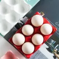 Ceramic 6 Grill Egg Tray Box Home Kitchen Refrigerator Fresh Egg Storage Box Cooking Tableware Baking Kitchen Egg Storage