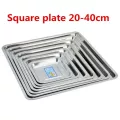 Square Stainless Steel Plate Grill Bbq Storage Tray Steamed Grilled Fish Dish Rectangular Plate Tray For Food Thickening Pans