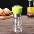 Seasoning Mill Bottle Manual Salt And Pepper Mill Jar Food Herb Grinders Container Spice Glass Bottles Adjustable Kitchen Gadget