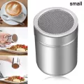 Chocolate Shaker Lid Stainless Steel Icing Sugar Flour Cocoa Powder Coffee Sifter Cooking Tool C66