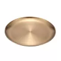 Metal Storage Tray Round Stainless Steel Snack Fruit Cosmetics Jewelry Organizer European Style Dinner Plates Gold Dining Plate
