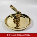 Nordic Ceramic Jewelry Key Organizer Tray Necklace Ring Display Plate Rabbit Flamingo Storage Tray Cactus Antlers Desk Holder