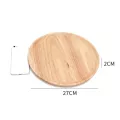 Rubber Wood Round Japanese Dinner Plate Rectangle Serving Tray Beef Steak Fruit Snack Tray Restaurant Food Cutlery Storage Plate