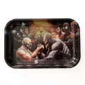 Big Size Storage Rolling Tray Metal Cigarette Smoking Weed Rolling Tray Herb Tobacco Tinplate Plate Discs Smoke Cigarette Paper