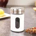 Stainless Steel Seasoning Jars Glass Spreading Bottle Barbecue Seasoning Pot Pepper Bottle Toothpick Holder Salt Shaker Te889