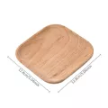 Innovative Wooden Platter Tray Round Square Small Plate Wood Baking Tools