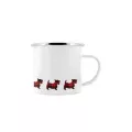Stainless Steel Camping Coffee Mug Scottie Dog Enamel Birthday Outdoors Metal Enamel Campfire Cup