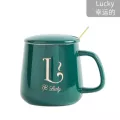 Green Ceramics Mug Coffee Cup With Lid Spoon Mugs Bar Drinkware Office Automatic Water Heater Cup Mat Heating Coaster Set