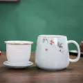 Ceramics Mug Large Cute Stirring Tea Cartoon Print Porcelain Personalized Cup 1 Piece Cartoon Interesting Large Mugs Kk60mk