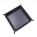 Foldable Storage Box Pu Leather Square Tray For Dice Table Games Key Wallet Coin Box Tray Desk Storage Box Trays Decor