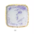 Resin Agate Piece Manicure Tray Makeup Organizer Desk Storage Organizer Square Display Tool
