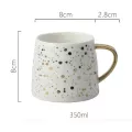 330ml 3d Pink Black White Dot Ceramic Plates Cups Kids Birthday Party Set Polka Dots Party Supplies Coffee Mug