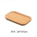 1pc Wooden Bamboo Tray Tea Cup Saucer Fruit Dessert Dinner Plant Storage Pallet Decoration Sushi Food Rectangular Plate