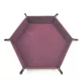 Dice Tray Foldable Metal Dice Rolling Tray Holder Storage Box For Rpg Dnd Table Game Double Sided Folding Leather Velvet Ow