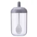 Lovely Spice Containers Seasoning Jar With Spoon Oil Honey Salt And Pepper Dispenser Bottle Kitchen Accessories With Lid Spoon