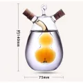 Kitchen Two Oil Can Double Layer Pickles Oil Vinegar Bottle Sealed Seasoning Bottles Olives Clear Glass Kitchen Supplies Oil Can