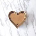 Nordic Ceramic Love-Shape Jewelry Dish Plates Rings Round Snack Candy Heart-Shaped Storage Tray Snack Wedding Decor Crafts 10cm