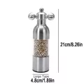 Pepper Grinder Mill 304 Stainless Steel Food Safe Ceramic Burr Manual Salt Grinder Hand Driven Pepper Mill Faucet Valve Shape