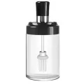 Glass Spice Container Clear Seasoning Bottle Condiment Jar Oil Honey Dispenser Spice Case With Spoon Kitchen Accessories
