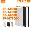 Mennlooo กรองสำหรับ Hitachi เครื่องฟอกอากาศ EPF-DV1000H กรองฝุ่น EP-A6000 EP-A7000 EP-A8000 EP-M7200C HEPA กรอง + กรองคาร์บอน