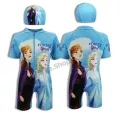 Disney ชุดว่ายน้ำเก็บอุณหภูมิ ชุดว่ายน้ำกันหนาว ผ้านีโอพรีน Neoprene ลายการ์ตูน Frozen โฟรสเซ่น จาก NADreams สีฟ้า