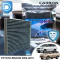 กรองแอร์ Toyota โตโยต้า Innova 2004-2015 คาร์บอน เกรดพรีเมี่ยม D Protect Filter Carbon Series By D Filter ไส้กรองแอร์รถยนต์