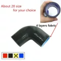Black Silicone 90 Degree Elbow Reduce Hose 51mm To 57mm/60mm/63mm/70mm/76mm/80mm/83mm/89mm