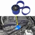 Auto Dubbele Dual Turbo Air Intake Turbine Gas Fuel Saver Fan Turbo Supercharger Turbine Fit Voor Luchtinlaat Slang