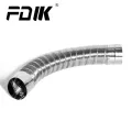 70mm Air Intake Pipe Stainless Steel Outlet Pipe Bellows Threaded Tube Corrugated For Car Truck Heater Car Accessories