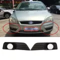 2pcs Black Car Front Leftright Fog Lights Grille For 2004 2005 2006 2007 2008 Ford Focus Car Accessories