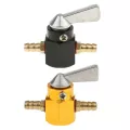 2pcs Blackyellow 1/4'' 6mm Straight Fuel Gas Cut Off Shut Off Valve Switch