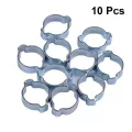 10pc Adjustable Double Ears Tube Clamp Hose Clamp For Gas Tube Water Tube Hose Clips Air Clamps For Fuel Pipe