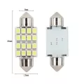 4pcs  Festoon 31/36/39 41mm 16smd Car Led Reading License Plate Ceiling Light Bulbs Interior Dome Festoon Lamp Auto Roof White