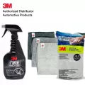 3M Tire Restorer 16 oz & 3M ผ้าเช็ดรถไมโครไฟเบอร์ แพ็ค 3สี 40x40ซม 3M MICROFIBER DETAING CLOTH-GREY 40X40 PACK 3