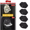 Decoration Door Lock Cover Black 4pcs Set For Jeep Wrangler Jl Replacement Mouldings Practical