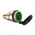 For Hella Din Plug Type-c Usb Dual Port Motorcycle Cigarette Lighter Power Socket For Bmw F650gs F700gs R1200 Triumph Tiger