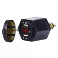 Motorcycle Dual Usb Charger Adapter For Hella/din Bmw Style Power Socket 4.2amp