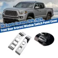 Front Doors 2pcs Chrome Interior Door Armrest Window Switch Panel Cover Trim For Toyota Tacoma -