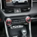 2pcs Aluminum Alloy Car Console Ac Switch Control Trim Red For Toyota Rav4 -car Decoration Cover Trim