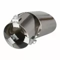 Auto Exhaust Tail Pipe Mouldings Universal Stainless Steel Silver Parts