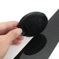 Door Pillar Stickers Cover 6 Pcs Black Carbon Fiber Look Useful Nice Parts