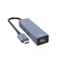 Usb C To Ethernet Adapter With Type C Chb002 Hub 3 Ports Rj45 Networ Card Lan Adapter For Macbo Usb-C Type-C Ethernet