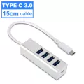 ความเร็วสูง 4 พอร์ต USB 3.0 C HUB Multi USB 3.1 OTG Splitter Adapter สำหรับ Macbook Pro Air แล็ปท็อปคอมพิวเตอร์เดสก์ท็อปพีซีอุปกรณ์เสริม 5.0