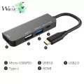 Wocsic 4 in 1 USB C HUB Type C ถึง 4K HDMI Hub USB 3.0 USB2.0 อะแดปเตอร์ชาร์จพอร์ตสำหรับ MacBook Pro Samsung Galaxy S8 Huawei P20 Pro