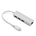 การ์ดเครือข่ายแบบมีสาย 100M Type-c เหมาะสำหรับคอมพิวเตอร์ Apple ไปยังฮับ USB3.0