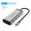 Usb C Hub Type C To Usb 3.0 Doc Station Usb C Hdmi Rj45 4 For Macbo Pro Air Accessories Type C 3.1 Splitter Usb Hub