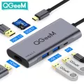 Qge Usb C Hub For Macbo Pro Type C Hub To Hdmi Usb 3.0 Tf Sd Multi Usb 3.1 Hub Adapter For Ipad Pro Splitter Usb C Doc