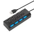 Usb 2.0 Hub Usb Hub 2.0 Multi Usb Splitter Hub Use Power Adapter 4 Port Multiple Expander 2.0 Usb Hub With Switch For Pc