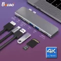 Becao USB 3.1 Type-C Hub เพื่อ HDMI อะแดปเตอร์ 4 พันสายฟ้า 3 USB C Hub กับ Hub 3.0 TF SD อ่านสล็อต PD สำหรับ MacBook Pro / อากาศ 2018/2019